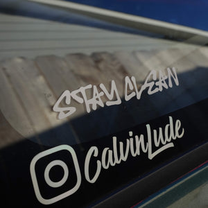 STAY CLEAN MINI GRAFFITI DECAL