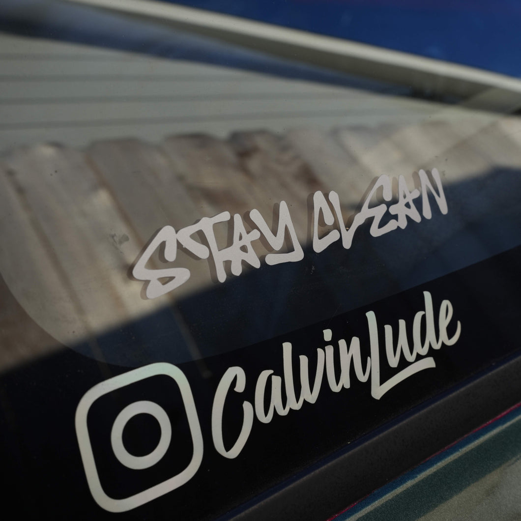 STAY CLEAN MINI GRAFFITI DECAL